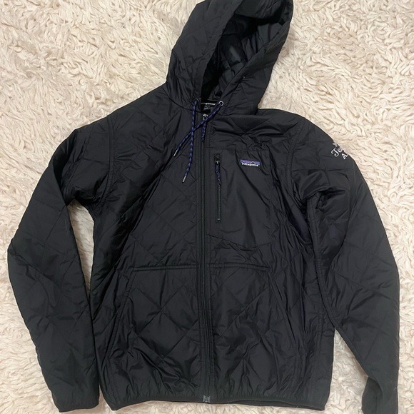 Patagonia Jack Daniel’s Embroidered Diamond Quilted Bomber Hoody - Picture 1 of 8